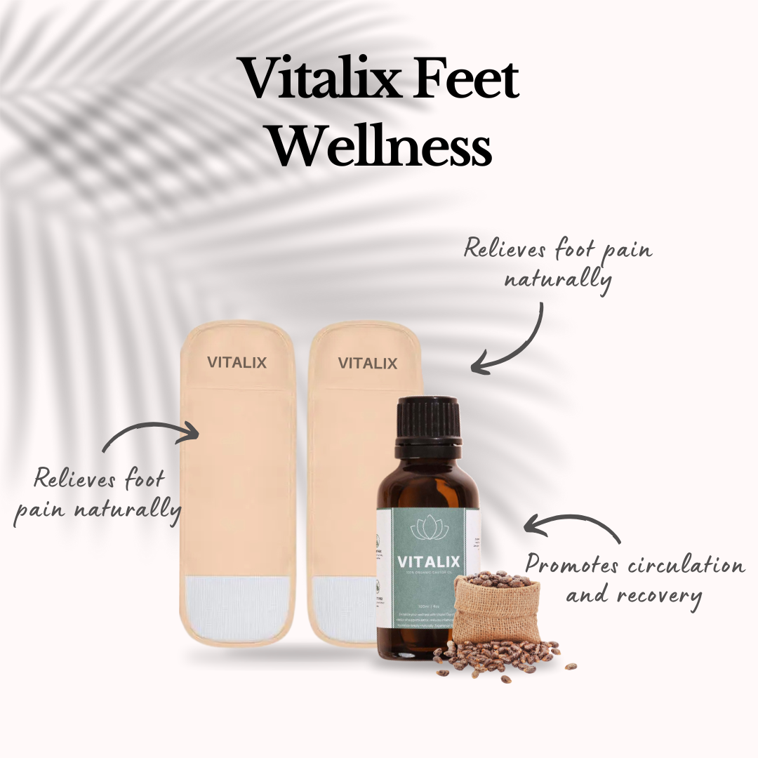 Vitalix Feet Wellness Pack (Wraps + Castor Oil)